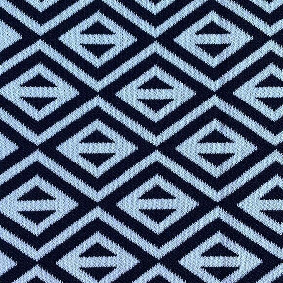 Grace Knit Dressing Deep Navy and White Triangle Pattern Dress - Picture 4 of 5